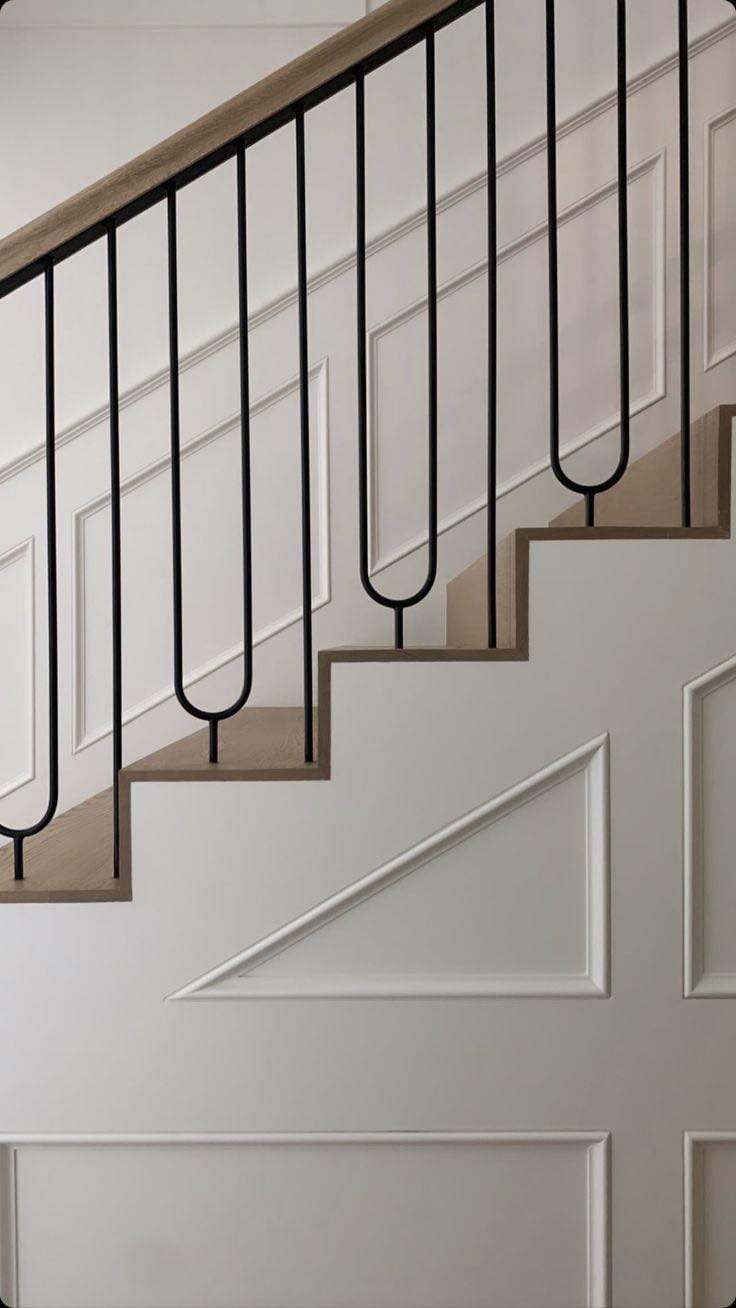 Minimalist Handrail on Heavy Metal Posts